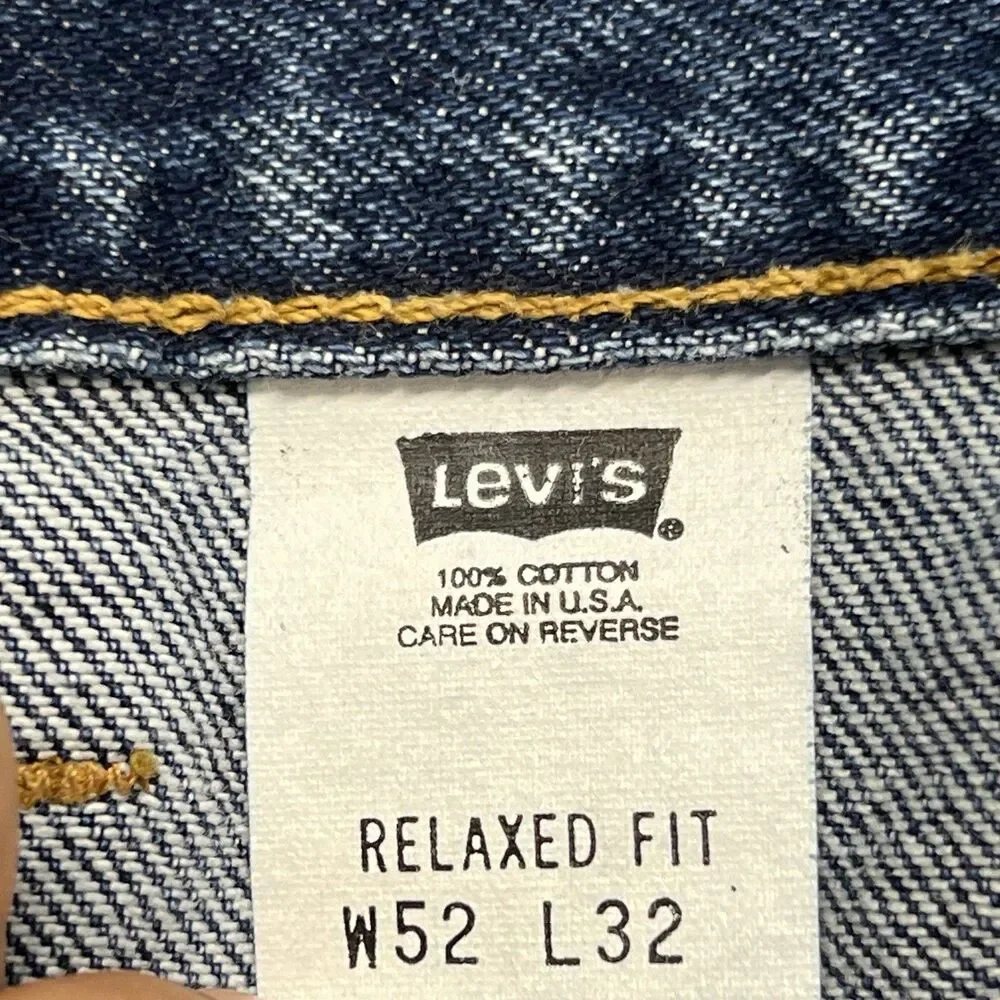 Levi's 540 Made In USA 52x32 Men’s Jeans Blue denim Vintage Loose Fit